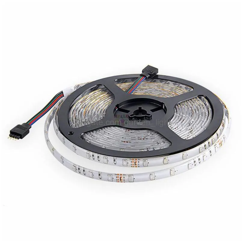 rgb led strip light 5m 60leds/m smd 2835 led strip dc 12v ip65 waterproof flexible tape white warm white red green blue yellow