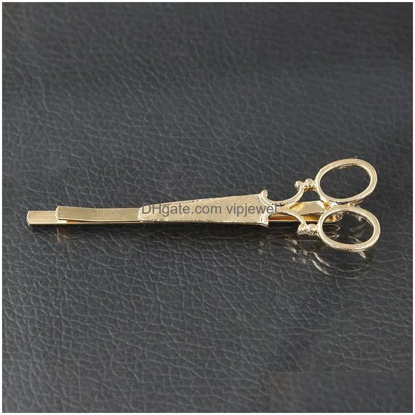 europe fashion jewelry scissor barrette hairpin hair clip pin lady barrettes