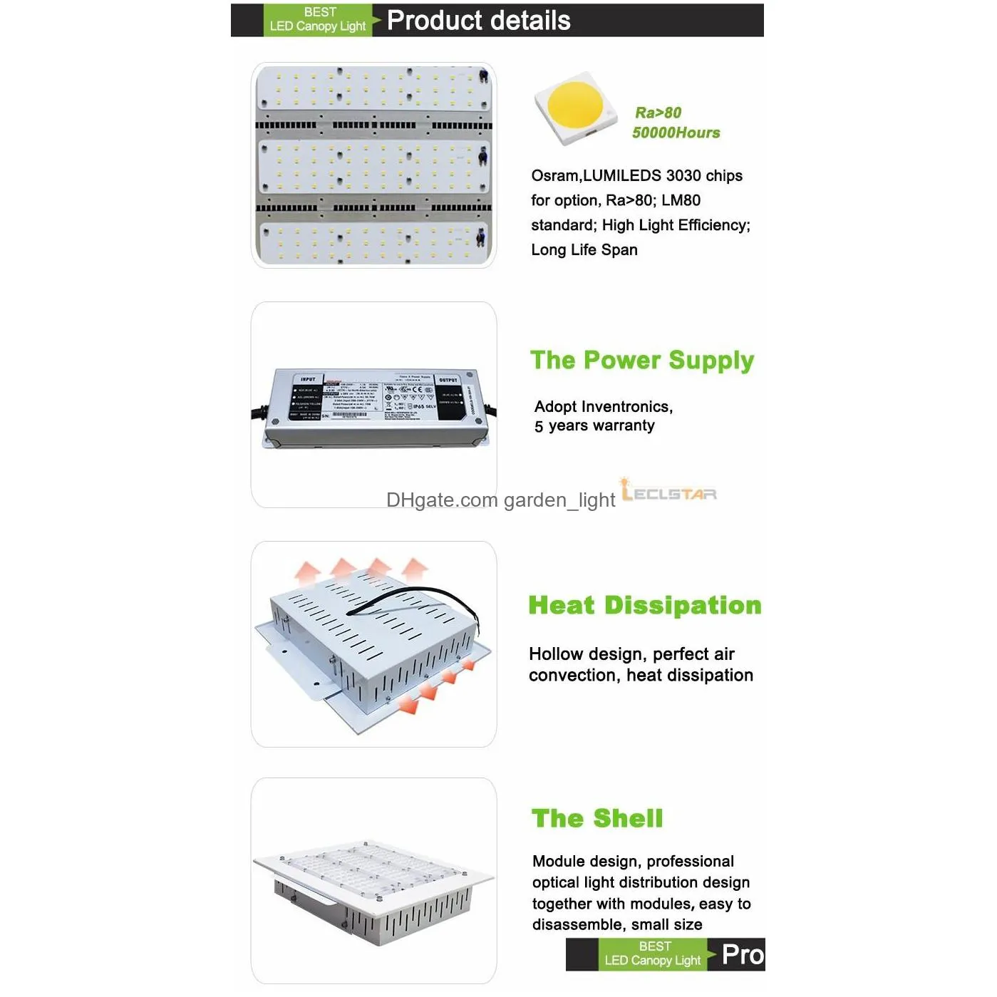 explosion proof led canopy lights 100w 120w 150w 200w high bay light recessed mounted for gas station light ac 90277v 3 year warranty