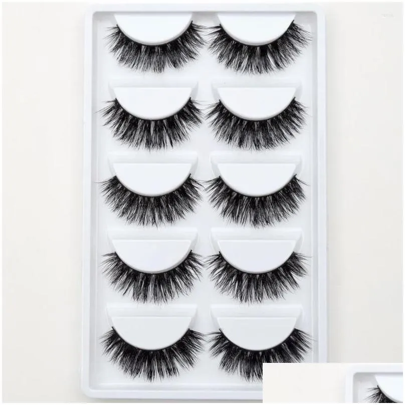 false eyelashes viso 5pairs/box fur friendly styles mink lashes crisscross thick high volume k01