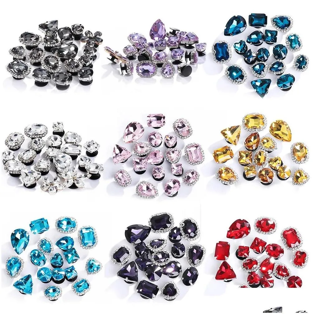 moqis2lots 10pcs/set pvc alloy flower crystal flowers shoe charms babes accessories fit for shoes bracelets bands croc jibz buckle