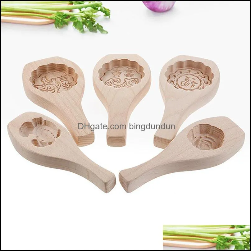 baking pastry tools 5 style moon cake mold diy mooncake plastic plungers hand press mould kitchen bakeware