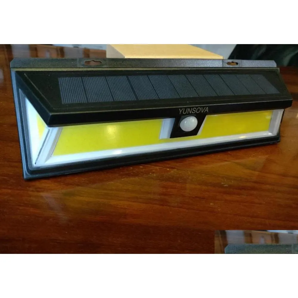 yunsova solar led lights pir motion sensor outdoor led solar lamp waterproof ip65