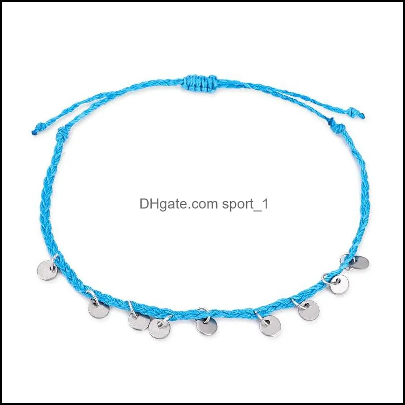 colorful wax thread bracelets adjustable bohemian woven bracelet friendship bangle for women men jewelry birthday gift q531fz