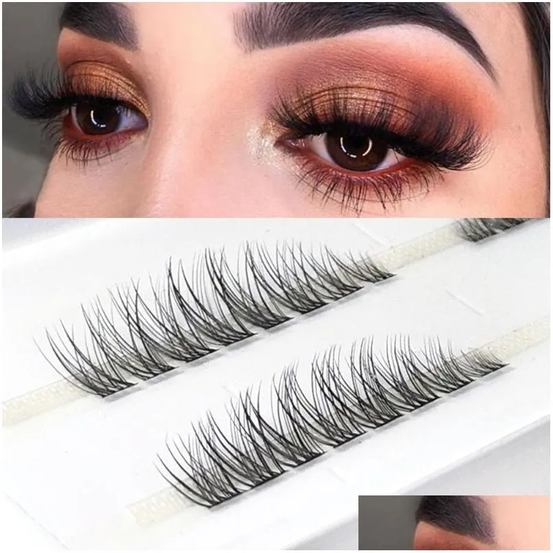 false eyelashes premade volume fans individual eyelash 3d fluffy single cluster segmented natural lashes for eye extension c curl