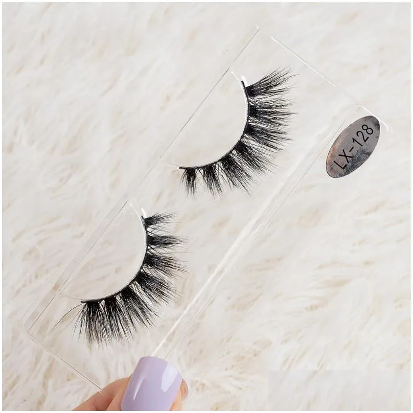 false eyelashes 20mm mink long lasting lashes natural dramatic volume extension thick 3d