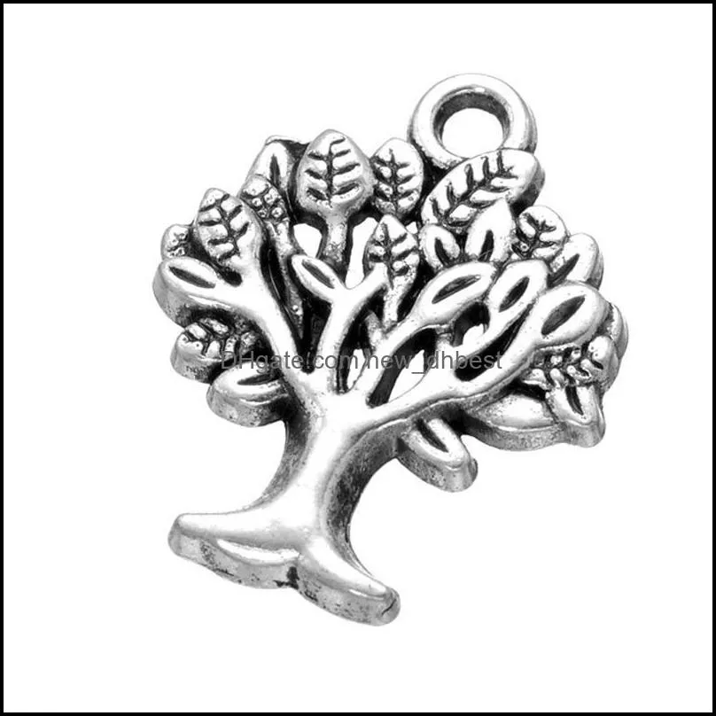charms 200 pcs antique silver color tree of life charms pendants good for jewelry finding diy 24 e3
