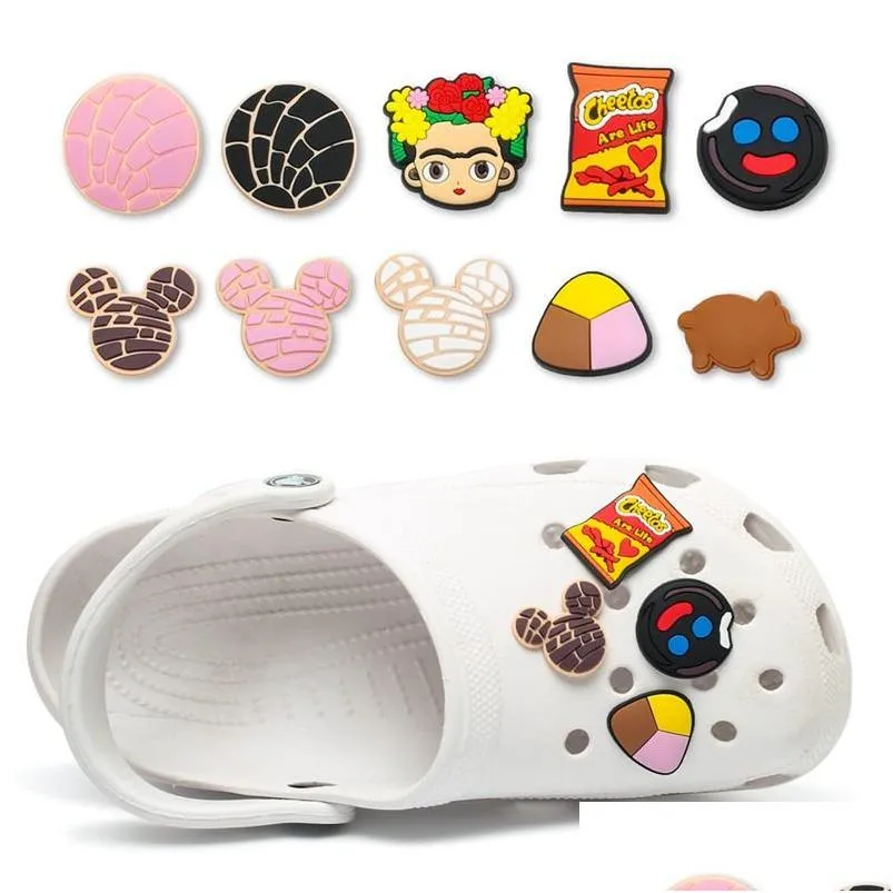 moq 2lots mexico theme shoe charms wholesale jibitz for croc soft rubber pvc charm accessories promotional mixed 10 kinds