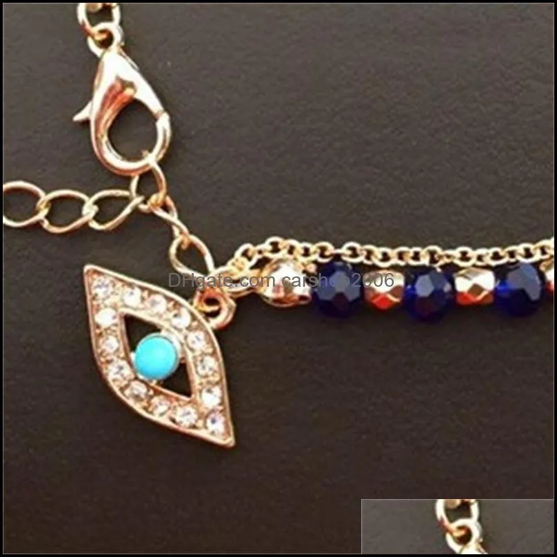 lucky fatima hamsa hand blue evil eye charms bracelets bangles multilayer beads turkish jewelry for women 641 k2