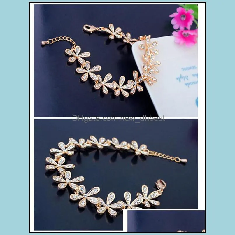 pretty charm bracelets womens vintage bohemian rhinestone snowflake alloy extended bracelet dh 