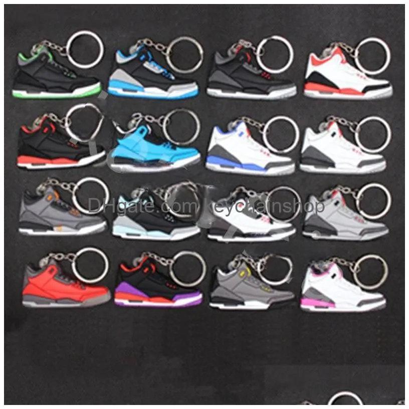 wholesale designer mini silicone sneaker keychain men women kids key ring gift shoes keychains handbag chain basketball shoe key