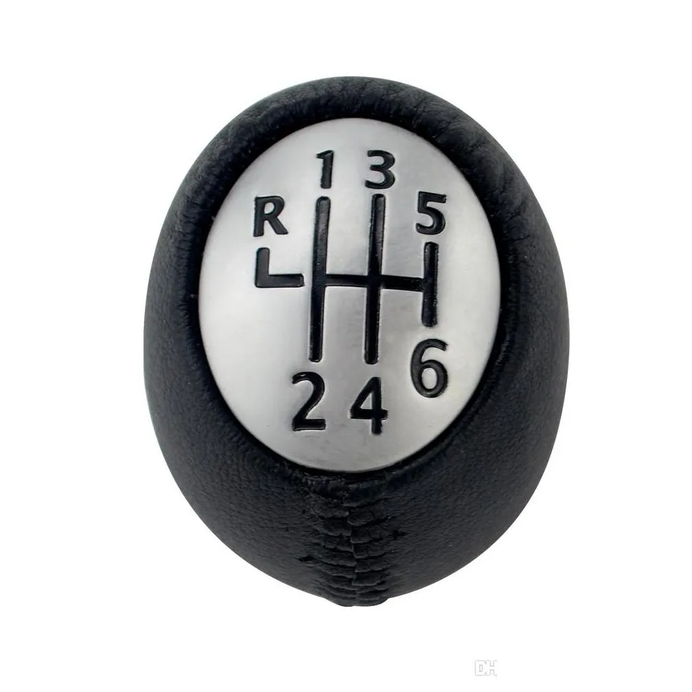  leather 6 speed manual car gear shift knob car styling for renault megane scenic laguna espace master for vauxhal for opel