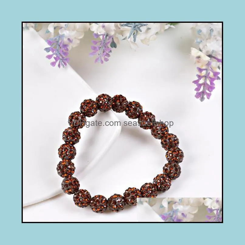 charm bracelet shambala 20 balls/pcs handmade crystal strand charm bead bracelet