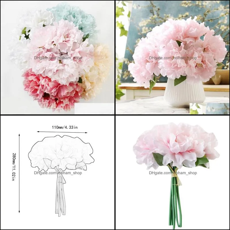 decorative flowers wreaths artificial flower peony bouquet lafiza fake wedding home decoration countertop