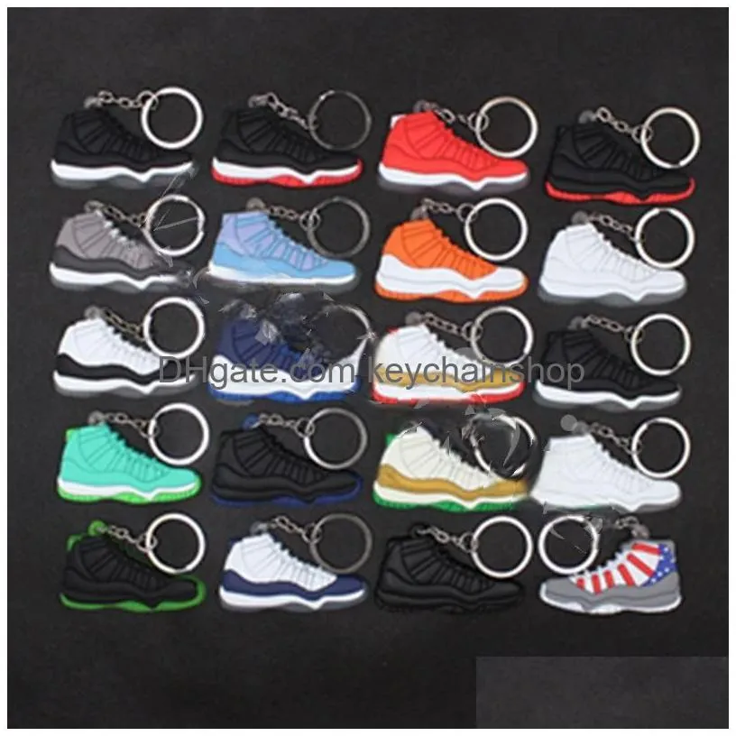 wholesale designer mini silicone sneaker keychain men women kids key ring gift shoes keychains handbag chain basketball shoe key
