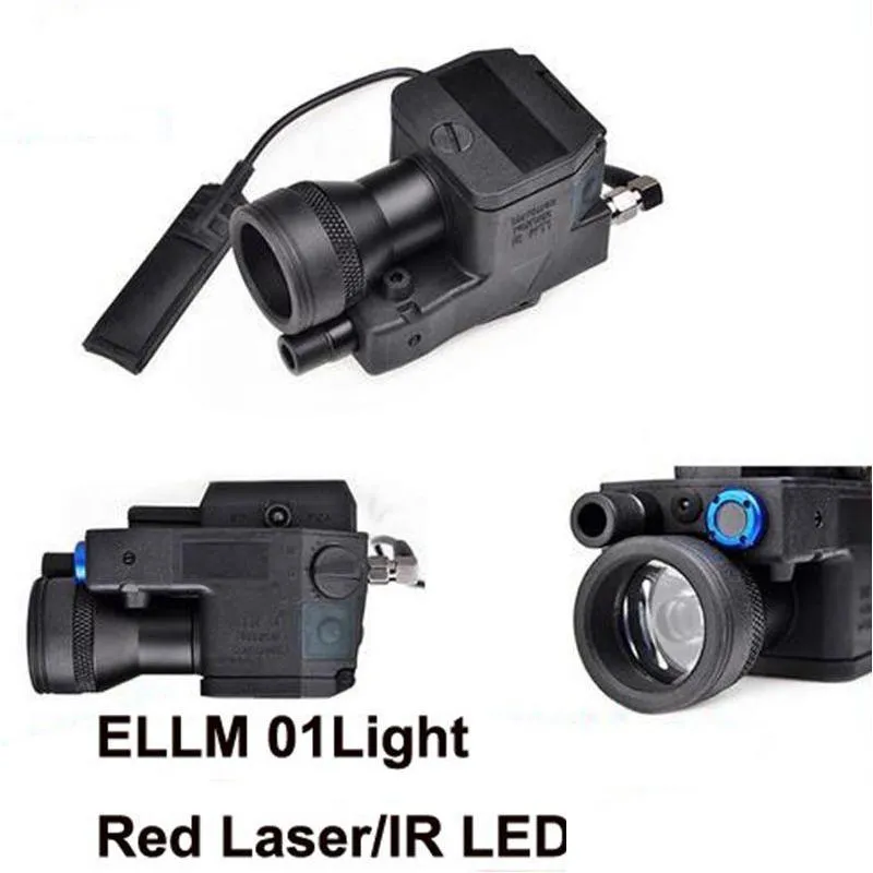 airsoft ellm01 softair tactical flashlight version led laser ir infrared mi litary led light rifle ex214 fully functional