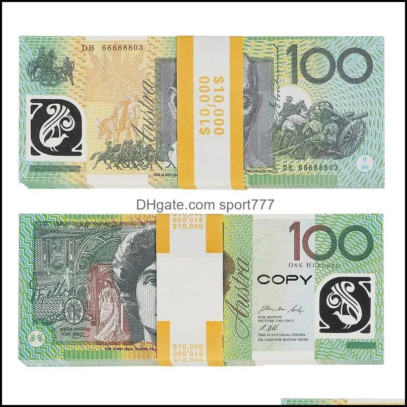 50 size prop game australian dollar 5/10/20/50/100 aud banknotes paper copy fake money movie props