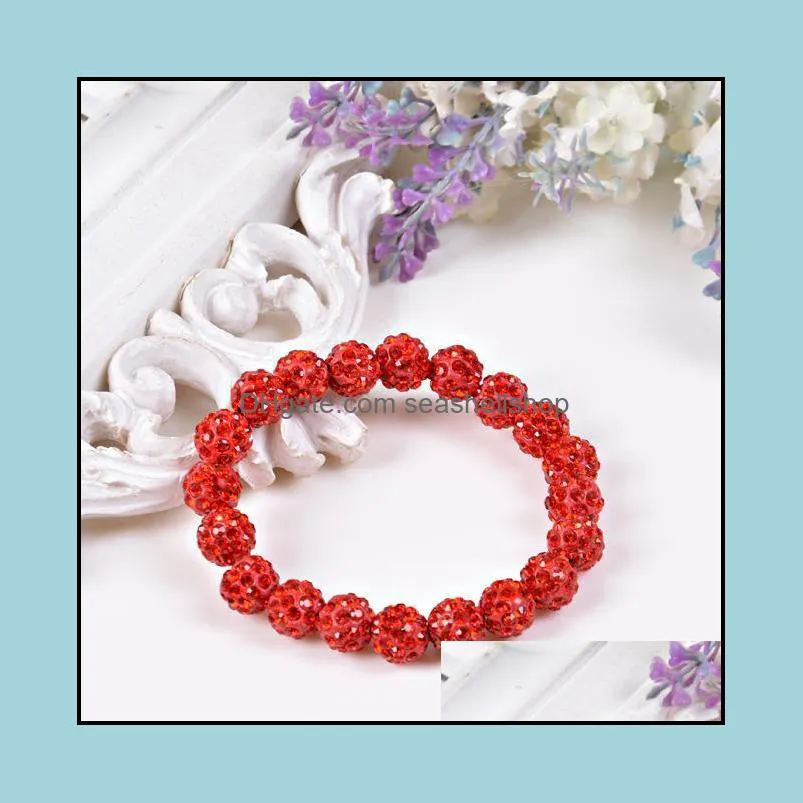 charm bracelet shambala 20 balls/pcs handmade crystal strand charm bead bracelet