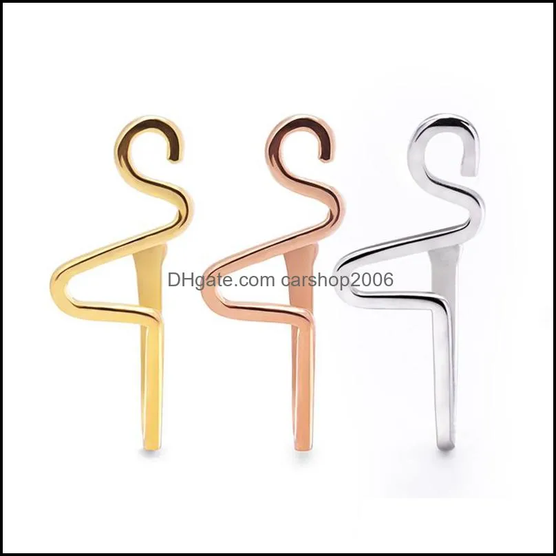 ushaped nose clip wearing plated gold perforation jewellery accessories manual copper plating noses ring stud ornaments 2 4tq y2