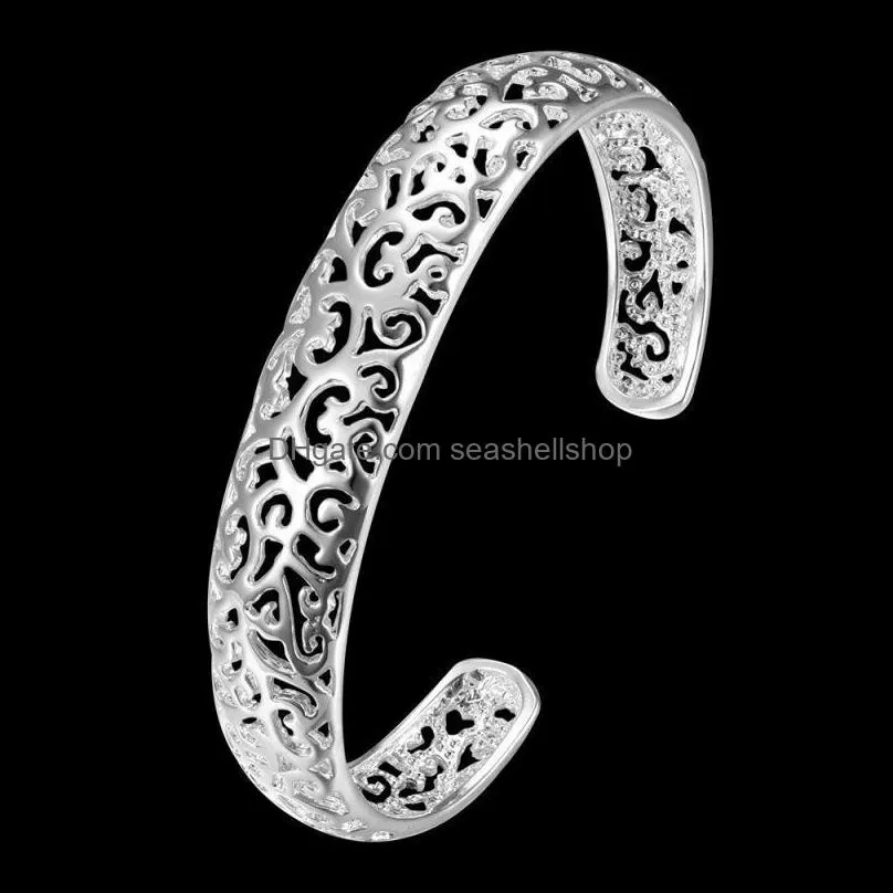 bangle bracelets beautifully indian jewelry charms 925 ale hollow out plated 925 sterling silver bracelets bangles