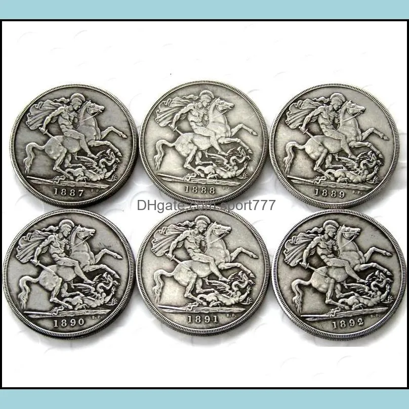 england uk 1888 silver one crown queen victoria copy coin brass craft ornaments replica coins home decoration accessories