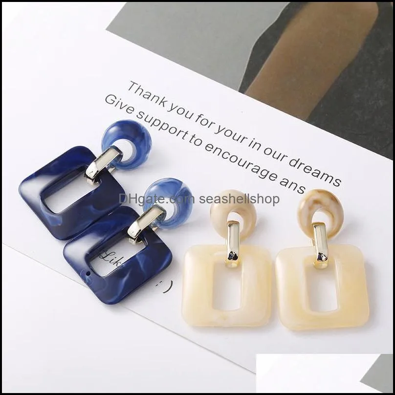 pretty fashion women acrylic statement dangle drop earrings cute jewelry