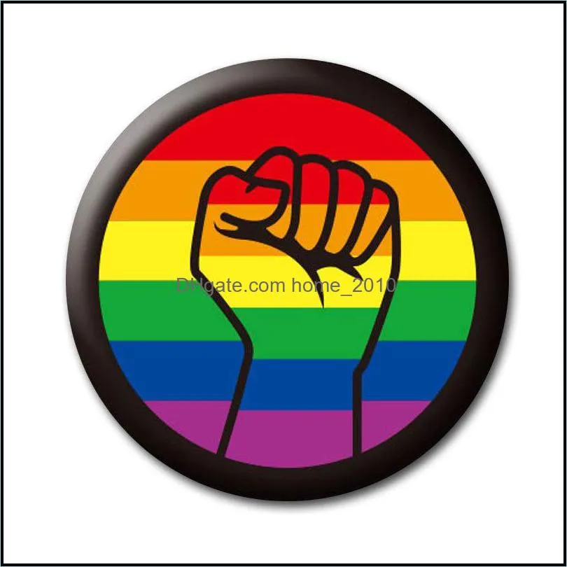 4.4x4.4cm tinplate rainbow badge party supplies lgbt brooch lgbtq stuff accessories fhl455wll