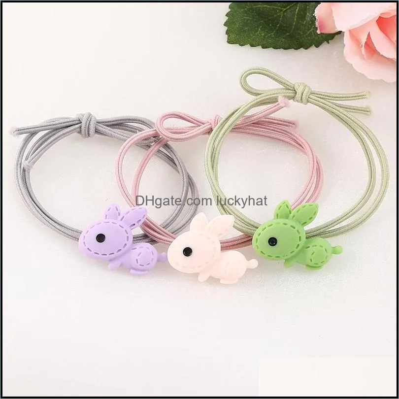  arrival elastic hair rope accessories ponytail double layer hairbands 5 colour cute fashion jewelry gift for girl y