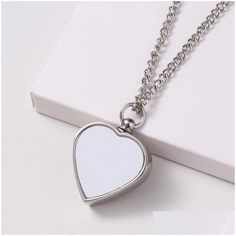 ups memory urn sublimation blank necklaces for dad mom grandma angel wings love heart cross ashes keepsake pendant necklace blanks with