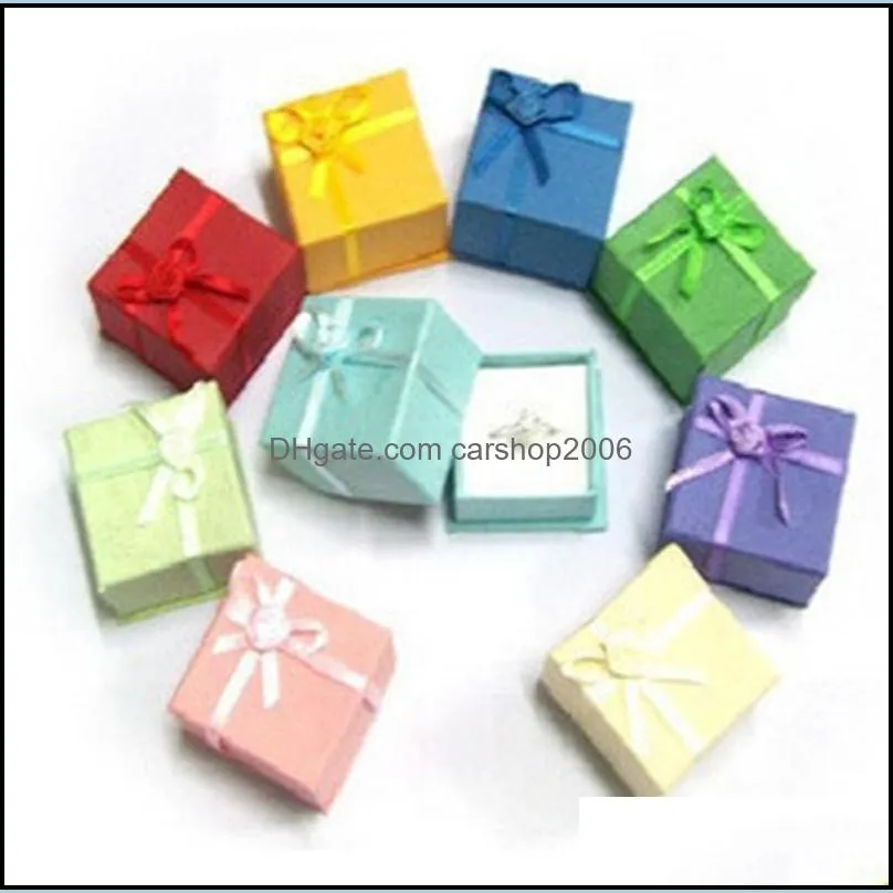 2016 special offer jewelry boxes tc chirstmas ring earrings necklace 4x4cm jewelry gift packaging small paper box 31 w2