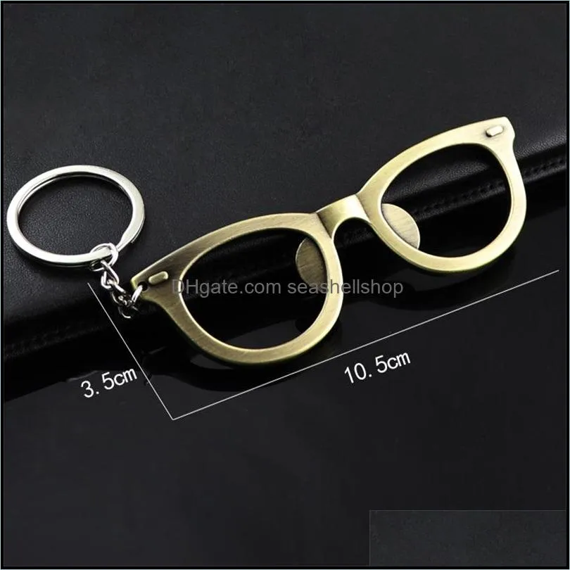 summer sunglass beer bottle opener key ring metal glass keychain bottles top handbag bags fashion jewelry for women men