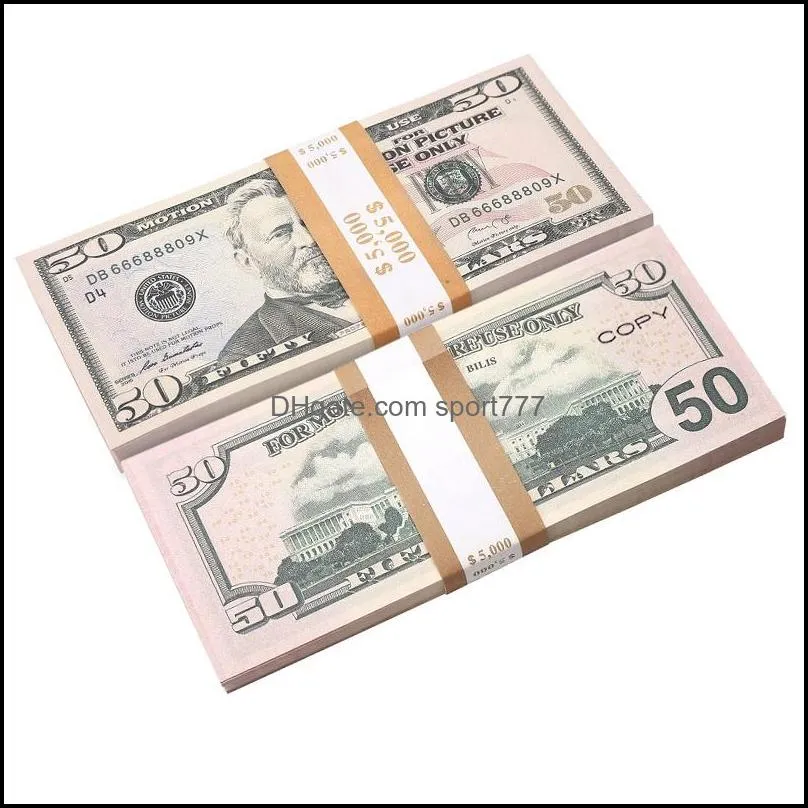 funny toy money movie prop banknote 10 dollars currency party fake notes children gift 50 dollar ticket for movies advertising play 