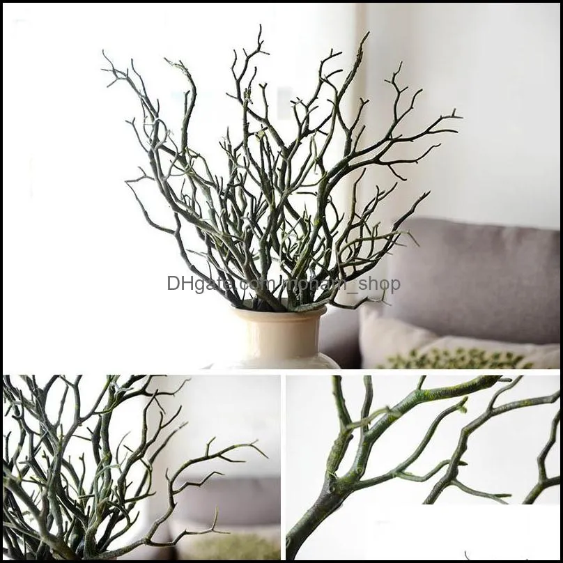decorative flowers wreaths dried tree branch home decor peacock antlers coral branches forked plastic artificial plants wedding