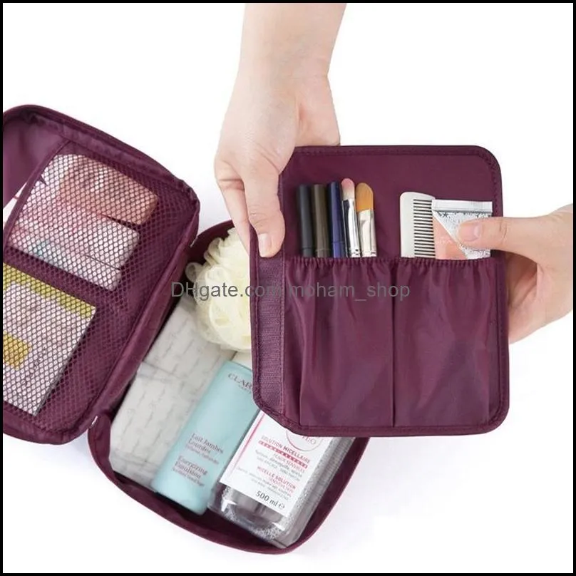 storage bags waterproof portable zipper cosmetic bag dot beauty case make up tas purse organizer travel wash pouch k1049