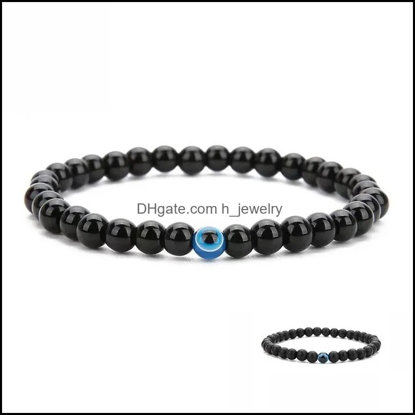 handmade jewelry wholesale beaded strands bracelets turkish lucky symbol blue eye bracelet beaded chakra stretch for women men 5243 q2
