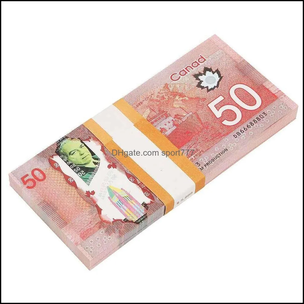 wholesale games money prop copy canadian dollar cad banknotes paper fake euros movie props