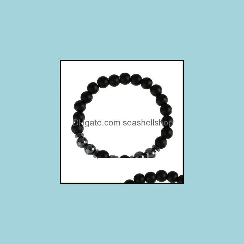 beaded strands bracelets men jewelry natural tibetan chakra stone diffuser bracelet