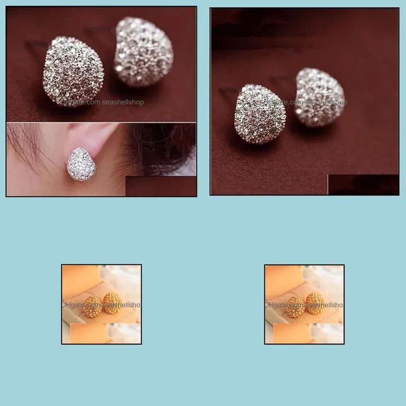 earings for woman c shaped diamond earrings 925 silver gold plated stud earrings
