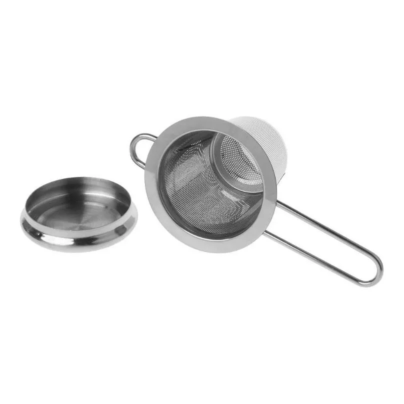 ups reusable mesh tea infuser stainless steel strainers loose leaf teapot spice filter with lid cups kitchen accessories