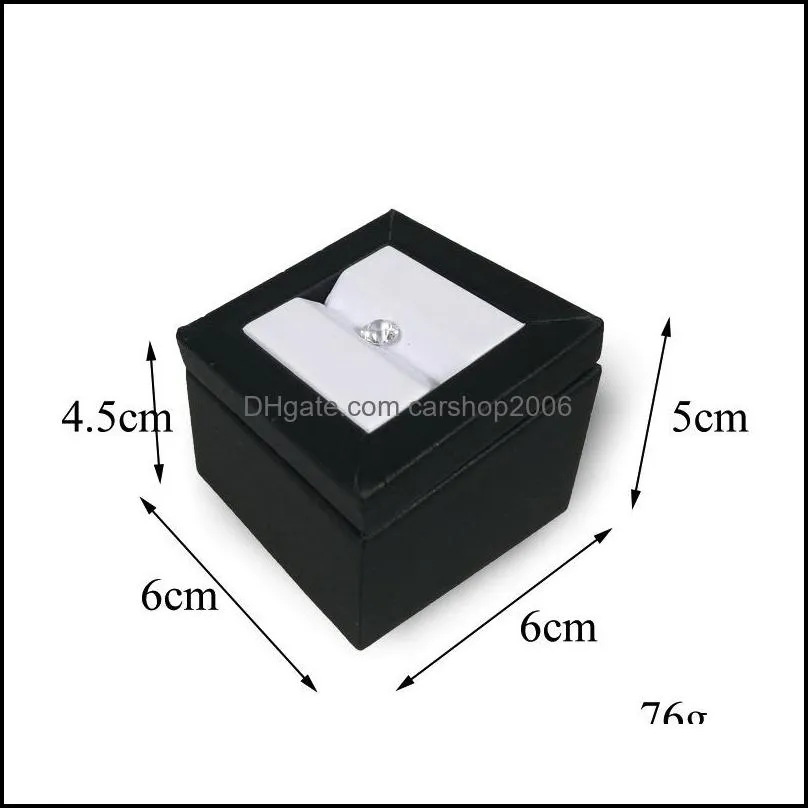 quality 6pcs diamond jewelry display holder gemstone display tower trapezoid wooden diamond gem stand white and black 6x6x5 cm 924 q2