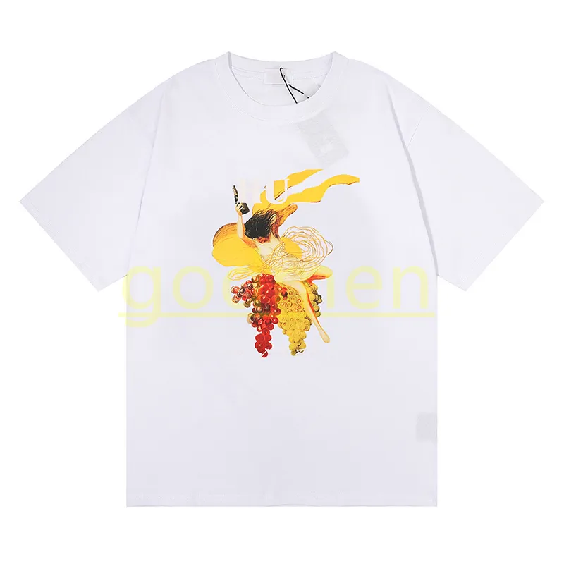 High Street Mens Fashion T Shirt Designer Womens Grape Print T Shirts Summer Short Sleeve Tees Size S-XL