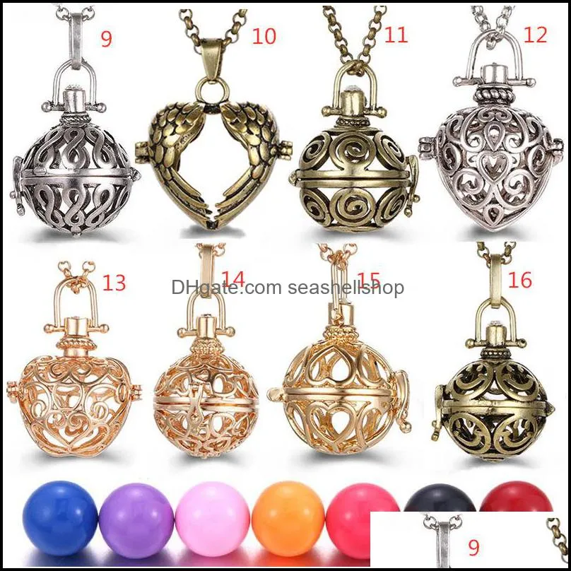 mexico chime music angel ball caller locket necklace vintage pregnancy pendant necklace aromatherapy  oil diffuser jewelry