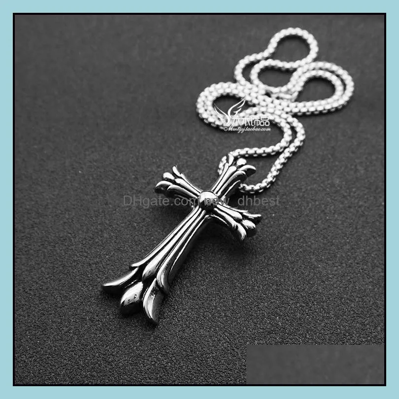 cross pendant necklace trendy men and women design couple student gift fashion jewelry dh 