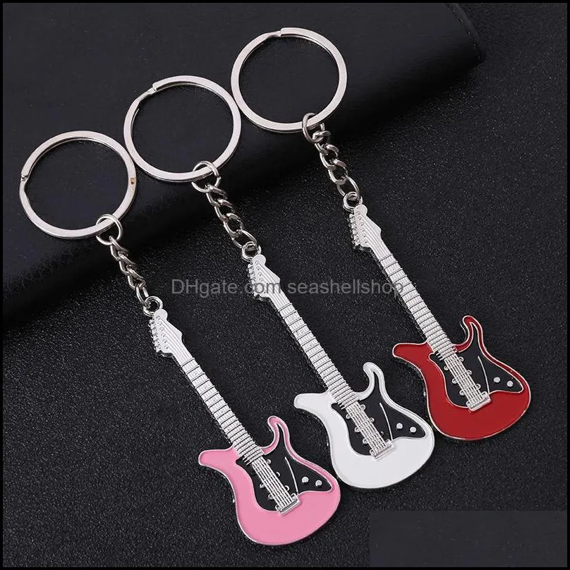 fashion jewellery accessories guitar key ring musical instruments keys buckle originality pendant ornaments keychains metal men and women 1mo