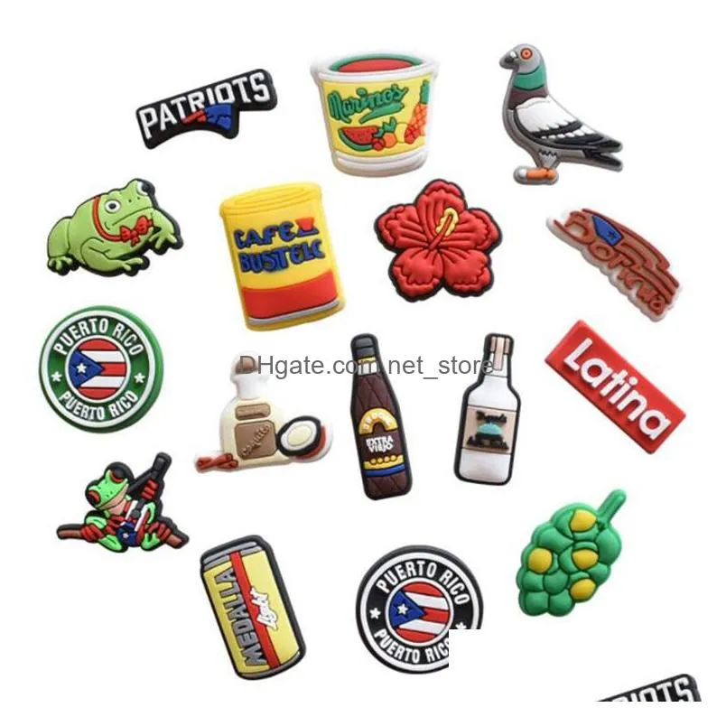 pvc beer croc charms custom logo wholesale bulk mexican clog charms for bracelet and shoe accessories