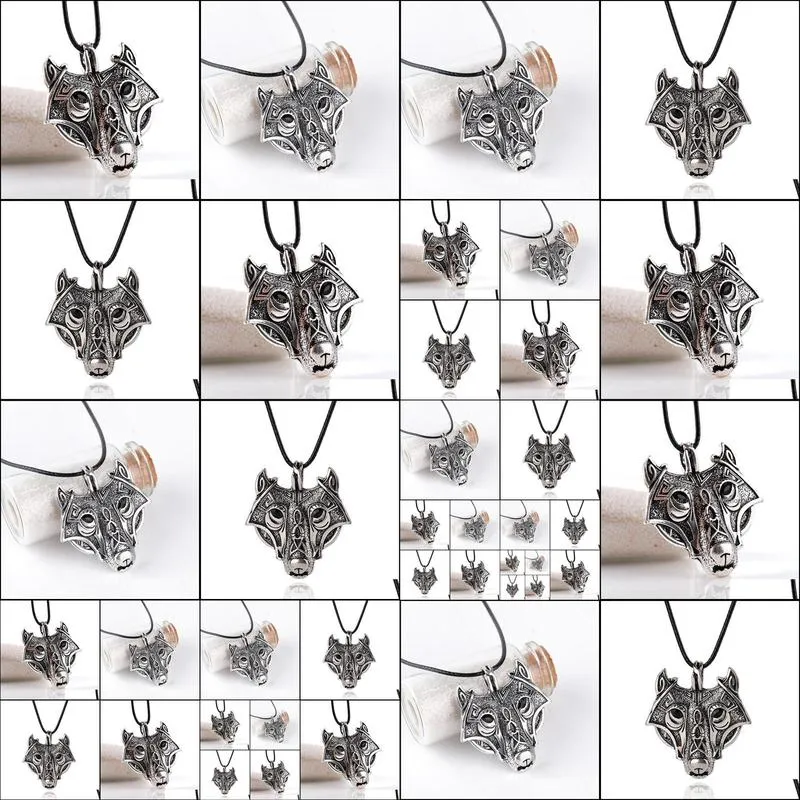 norse vikings pendant necklace norse wolf jewelry wolf necklaces