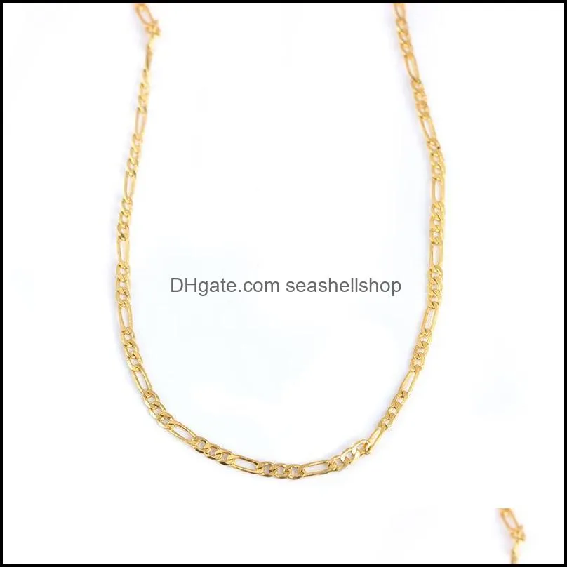 pretty gold chains necklace 18k gold color twisted classic chains necklaces wholesale diy long chain necklace