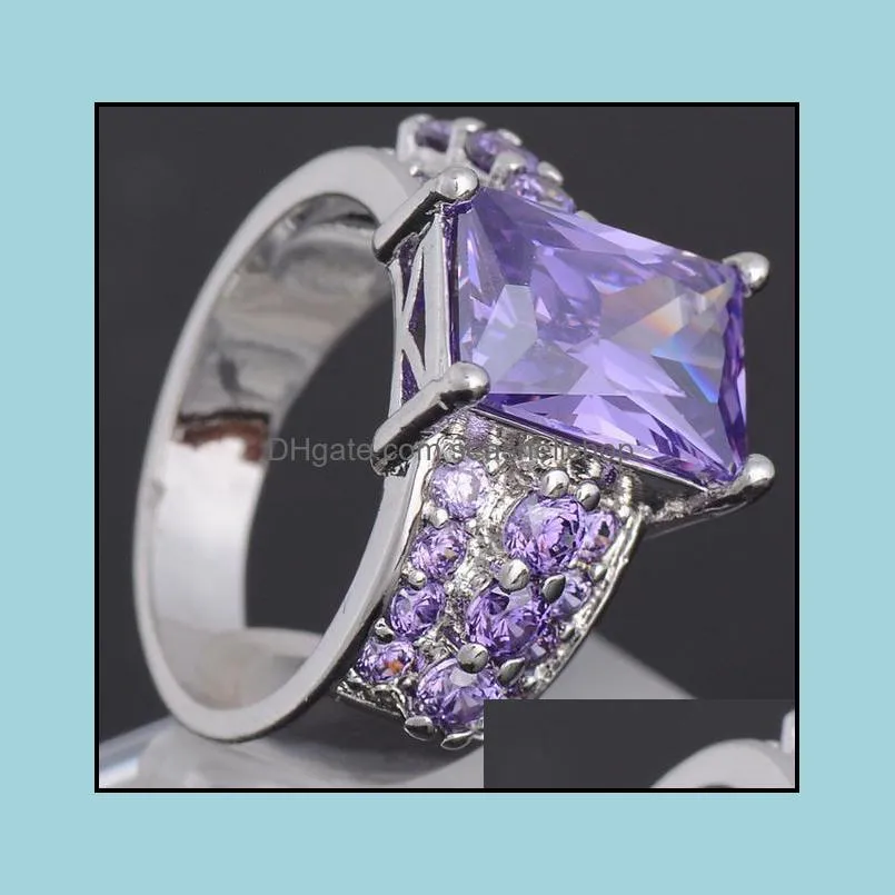 rings for women engagement wedding lovers couple rings white gold plated austrian crystal wedding cubic zirconia sapphire gemstone