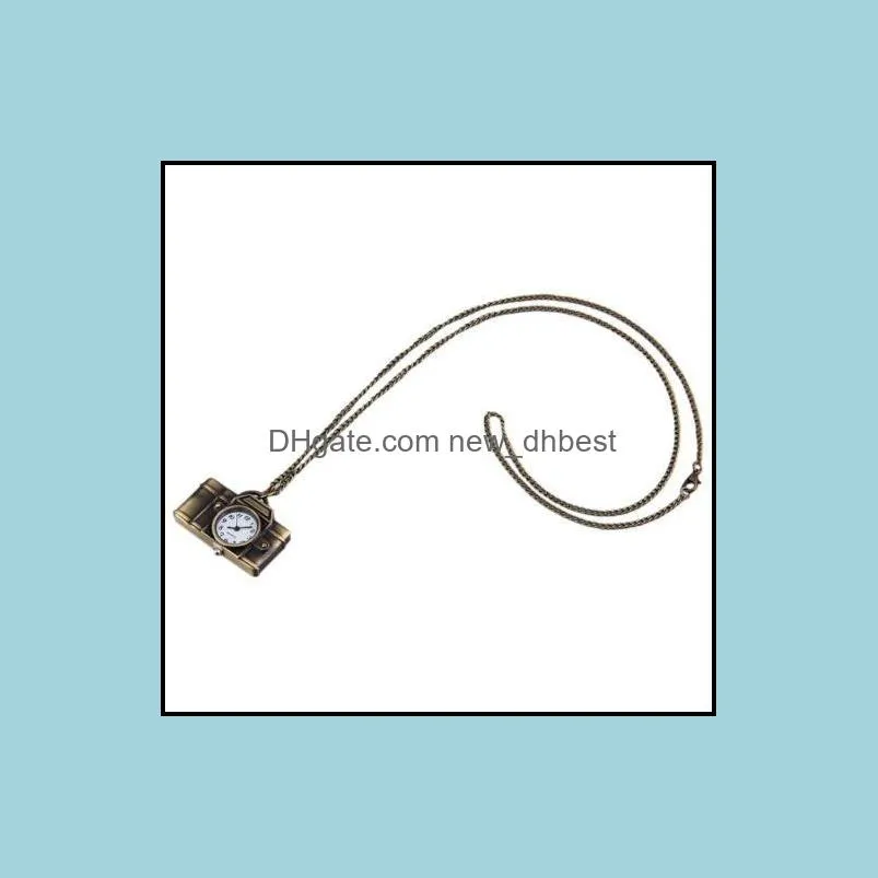 necklaces pendants cartoon camera sweater chain watch pendant necklace korean style chain pendant necklace dh 