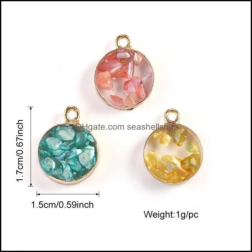 2020 fashion resin crystal circle bead faceted shell paper fashion jewelry womens accessories necklace earring pendantsz